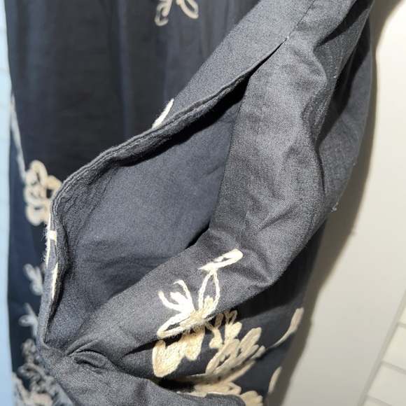 J Crew Mirabel Dress Faded Black Sand Embroidered Floral 0 - Picture 4 of 6